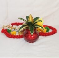 Brass Multicolour Mangal Kalash with Coconut Showpiece, Kalash for Pooja - Image 3