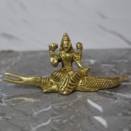Handcrafted Brass Goddess Ganga on Makara Vahana Idol – 160 gm
