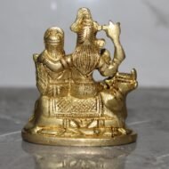 Handcrafted Brass Shiva Parivar Idol – Lord Shiva, Parvati, Ganesha & Nandi Family Sculpture - 400 gm - Image 2