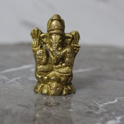 Handcrafted Brass Lord Ganesha Idol – 110 gm
