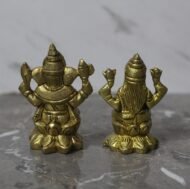 Handcrafted Brass Lakshmi Ganesha Idol Set – 340 gm - Image 2