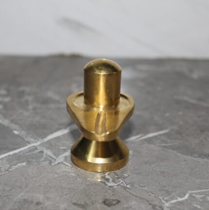 Handcrafted Brass Shivling Idol – Traditional Mahadev Pooja Lingam for Home Temple - 260 gm