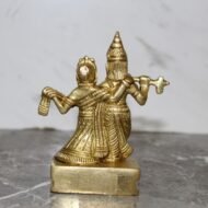 Handcrafted Brass Radha Krishna Murti – 590 gm - Image 2