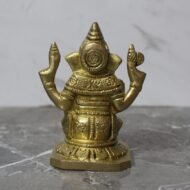Handcrafted Brass Lord Ganesha Idol - 520 gm - Image 2