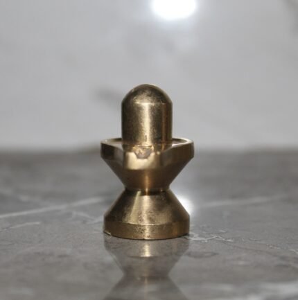 Pure Brass Shivling Idol – Traditional Mahadev Lingam for Home Temple & Daily Worship - 120 gm