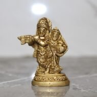 Handcrafted Brass Radha Krishna Murti – 80 gm
