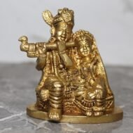 Handcrafted Brass Radha Krishna Murti – 360 gm