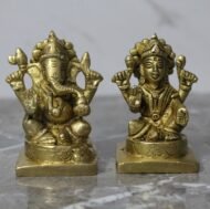 Handcrafted Brass Lakshmi Ganesha Idol Set – 520 gm
