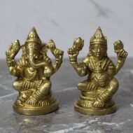 Handcrafted Brass Lakshmi Ganesha Idol Set – 540 gm