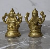 Handcrafted Brass Lakshmi Ganesha Idol Set – 540 gm - Image 2
