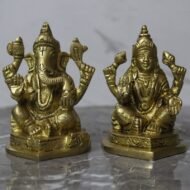Handcrafted Brass Lakshmi Ganesha Idol Set – 890 gm