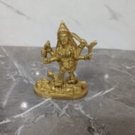 Handcrafted Brass Maa Kali Idol – Fierce Goddess Standing on Shiva - 190 gm