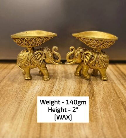 Decorative Elephant Diya Set – 140gm