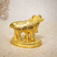 Brass Kamdhenu Cow and Calf Idol – 220 gm - Image 2