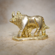 Brass Kamdhenu Cow and Calf Idol – 80 gm - Image 2