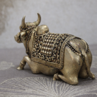 Premium Brass Nandi Bull Statue – 6 cm Handcrafted Decorative & Pooja Idol (130 gm) - Image 2