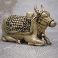 Premium Brass Nandi Bull Statue – 6 cm Handcrafted Decorative & Pooja Idol (130 gm)